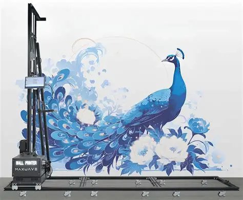 Direct-to-wall printer applying typography to an office wall